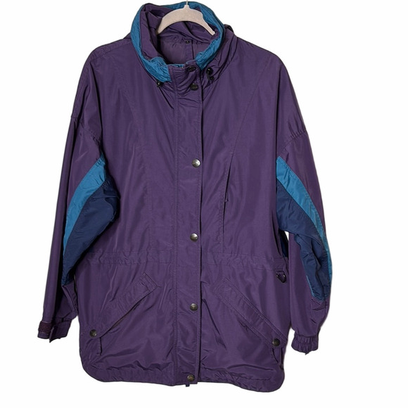 Head Jackets & Blazers - Vintage Head Purple and Blue ladies windbreaker, medium